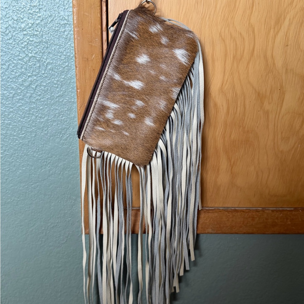 DCL Axis Vegas wristlet w/three sided fringe